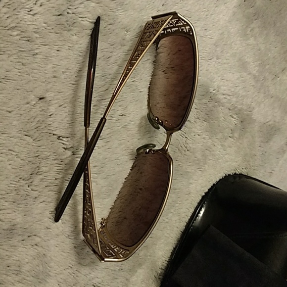Authentic Fendi gold frame sunglasses.